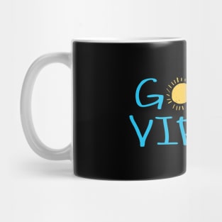 Good Vibes Positive Feelings With Happy Summer Sun Mug